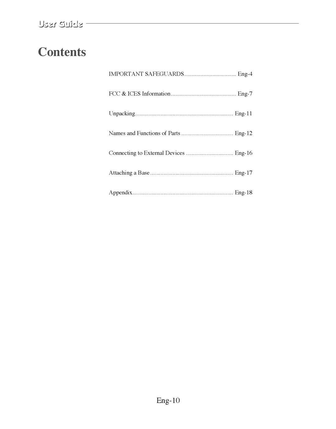 Samsung SMT-170MP manual Contents 