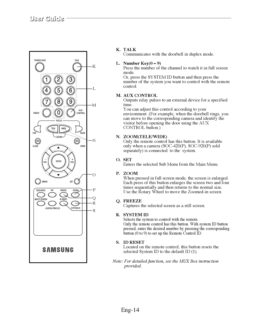 Samsung SMT-170MP manual Eng-14 