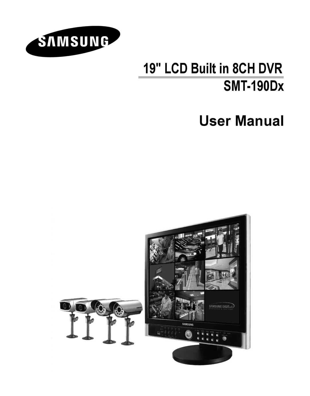 Samsung user manual LCD Built in 8CH DVR SMT-190Dx 