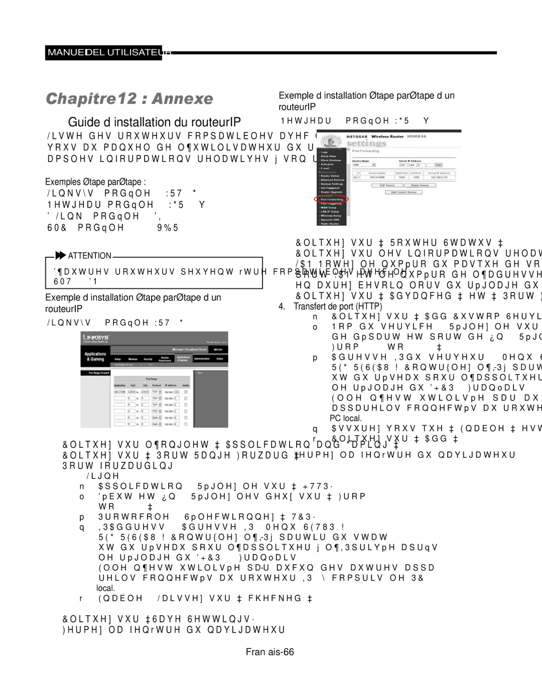 Samsung SMT-190Dx user manual Chapitre12 Annexe,  Guide d’installation du routeurIP, Cliquez sur Router Status 