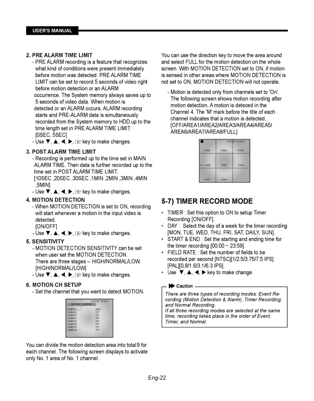 Samsung SMT-190Dx user manual Timer Record Mode 