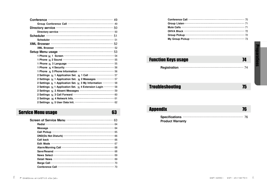 Samsung SMT-I5220 user manual Phone, Settings Application Set, Group Listen 