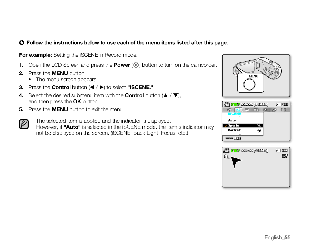 Samsung SMX-C100LN, SMX-C100RN, SMX-C100GN user manual English55 