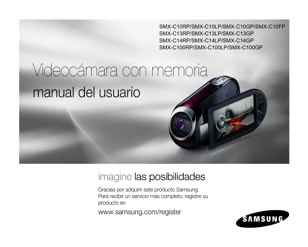 Samsung SMX-C10RP/EDC, SMX-C10GP/EDC, SMX-C100GP/EDC, SMX-C10LP/EDC, SMX-C10LP/CAN manual Videocámara con memoria 