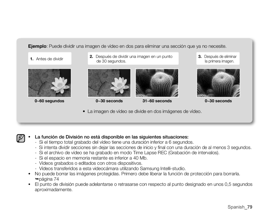 Samsung SMX-C10RP/EDC, SMX-C10GP/EDC, SMX-C100GP/EDC, SMX-C10LP/EDC, SMX-C10LP/CAN, SMX-C10GP/CAN, SMX-C100RP/EDC Spanish79 