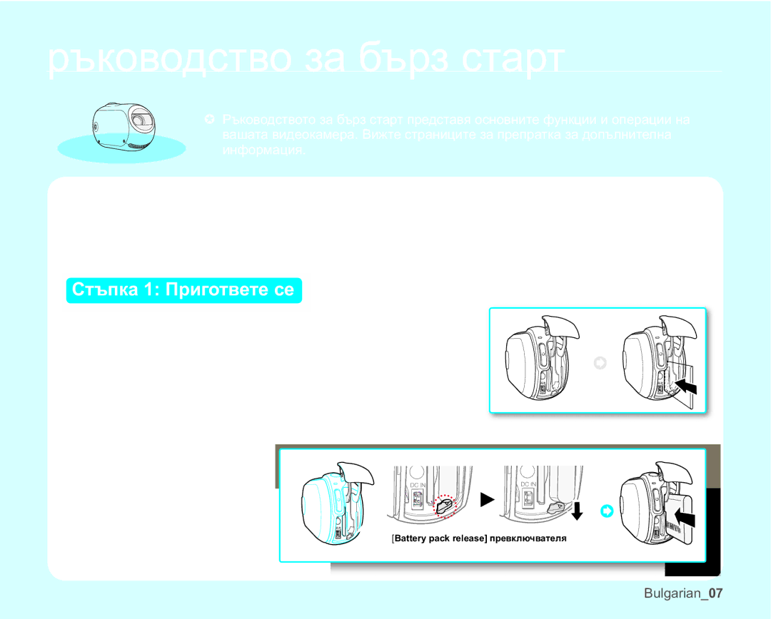 Samsung SMX-C10RP/EDC, SMX-C10GP/EDC manual Ɪɴɤɨɜɨɞɫɬɜɨɡɚɛɴɪɡɫɬɚɪɬ, Ɇɨɠɟɬɟɞɚɡɚɩɢɫɜɚɬɟɜɢɞɟɨɮɚɣɥɨɜɟɜɴɜɮɨɪɦɚɬ+ 