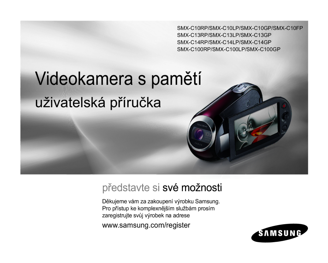 Samsung SMX-C14RP/EDC, SMX-C10GP/EDC, SMX-C10RP/EDC, SMX-C14GP/EDC manual 9LGHRNDPHUDVSDPČWt, XåLYDWHOVNiSĜtUXþND 