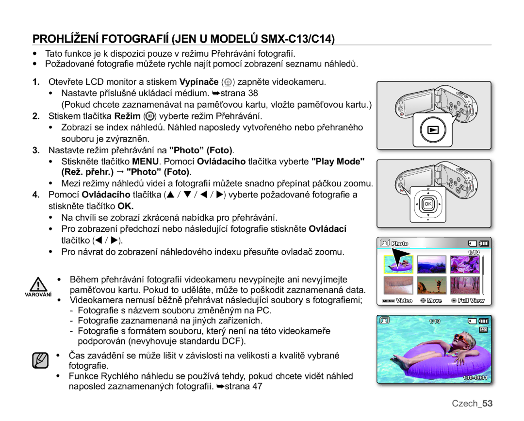 Samsung SMX-C14GP/EDC manual 352+/Ëä1Ë272*5$,Ë-1802/ģ60&&, 5HåSĜHKUPhoto´RWR, Irwrjud¿H, HFK53 