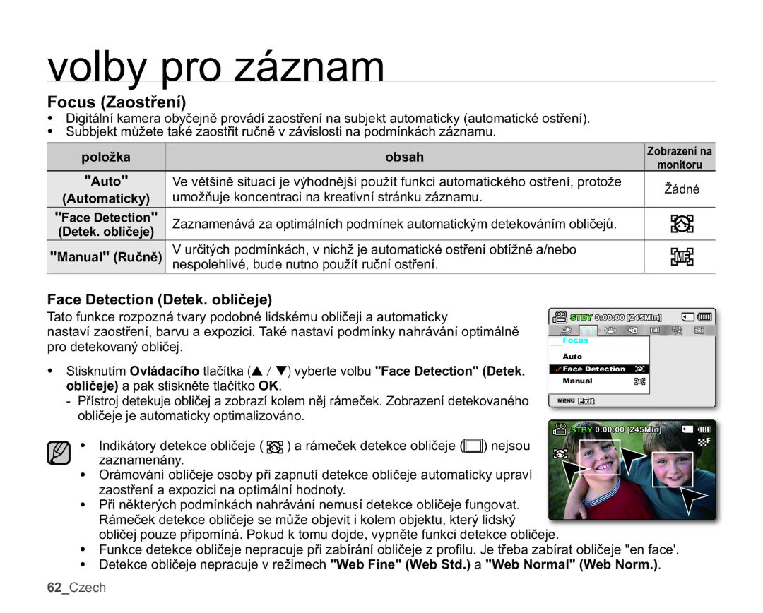 Samsung SMX-C10GP/EDC RFXV=DRVWĜHQt, DFHHWHFWLRQHWHNREOLþHMH, XPRåĖXMHNRQFHQWUDFLQDNUHDWLYQtVWUiQNXiQDPX 