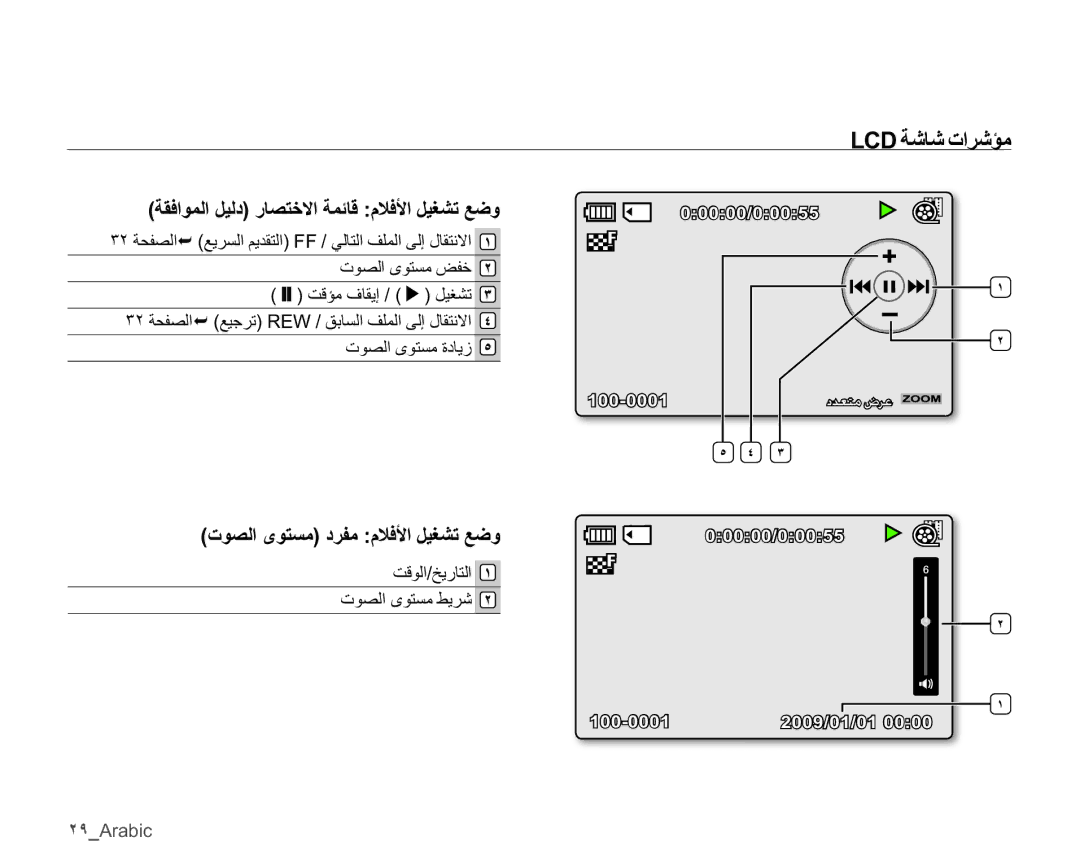 Samsung SMX-C10RP/AAW manual ΕϮμϟϯϮΘδϣΩήϔϣϡϼϓϷϞϴϐθΗϊοϭ, ΕϮμϟϯϮΘδϣξϔΧ ˻  ΖϗΆϣϑΎϘϳ· ϞϴϐθΗ ˼, ˻̂Arabic 