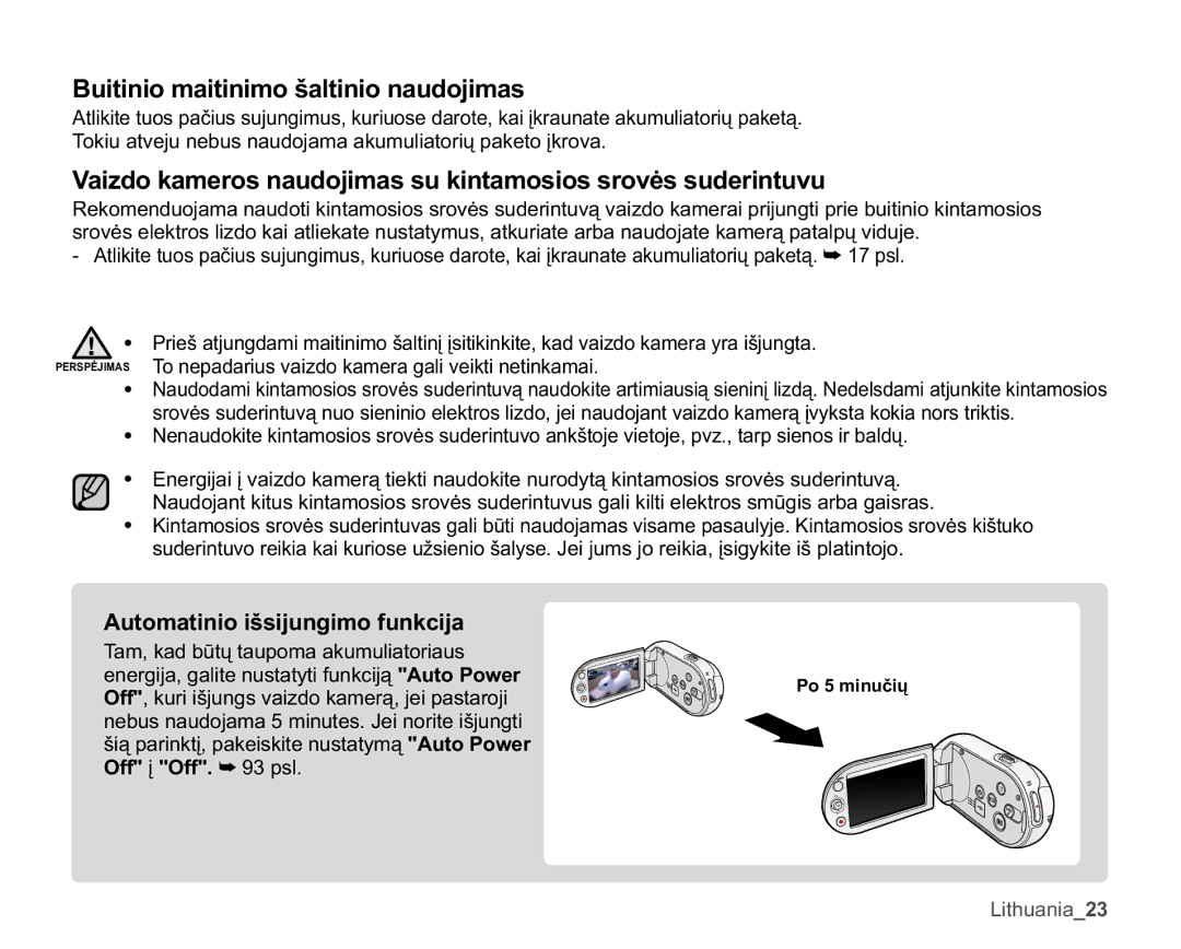 Samsung SMX-C10RP/XEB XLWLQLRPDLWLQLPRãDOWLQLRQDXGRMLPDV, 9DLGRNDPHURVQDXGRMLPDVVXNLQWDPRVLRVVURYơVVXGHULQWXYX 