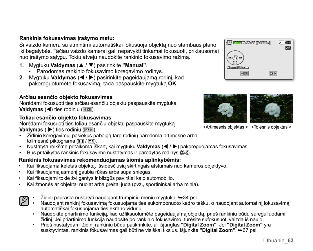 Samsung SMX-C10GP/XEB, SMX-C10RP/XEB 5DQNLQLVIRNXVDYLPDVƳUDã\PRPHWX, 3DURGRPDVUDQNLQLRIRNXVDYLPRNRUHJDYLPRURGLQ\V 