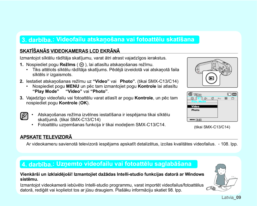 Samsung SMX-C10GP/XEB manual $7Ʈâ$1Ɩ69,2.$05$6/&.5Ɩ1Ɩ, $36.$77/9,=25Ɩ, ³3OD\0RGH´Š ³9LGHR´YDL³3KRWR´, Vlvwɲpx 