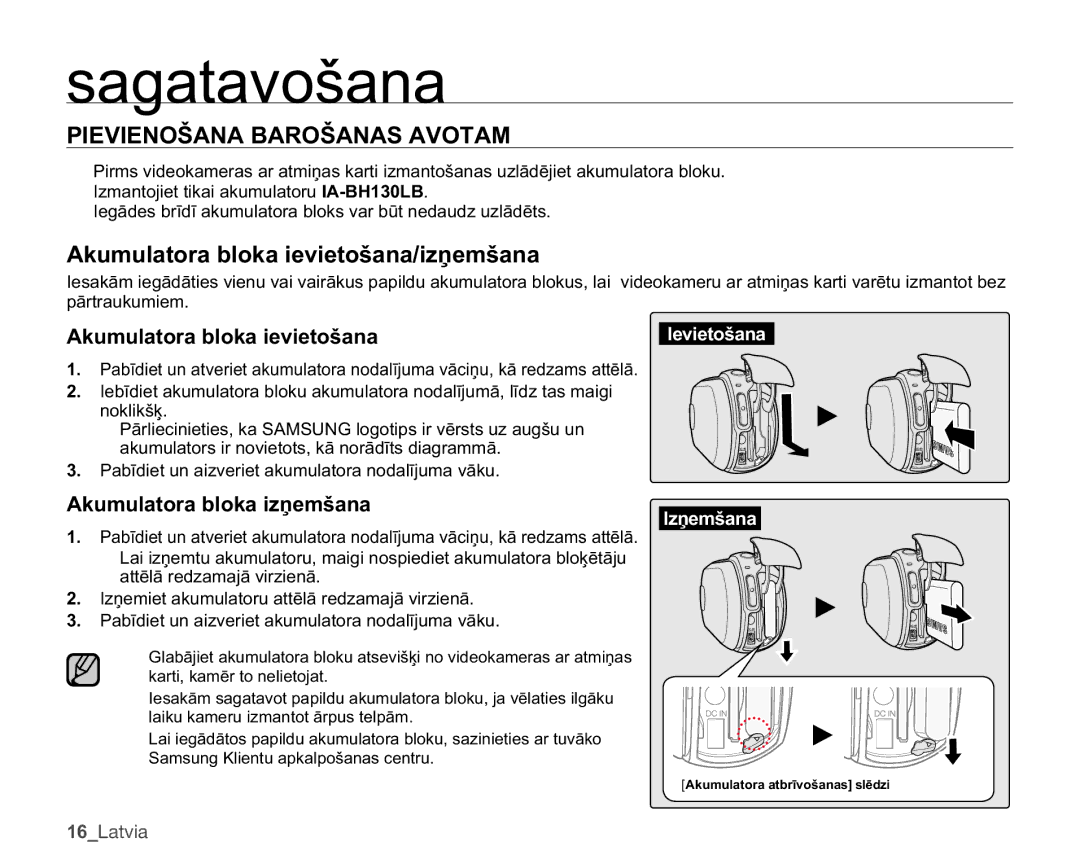 Samsung SMX-C10LP/XEB manual 12â$1$%$52â$1$6$927$0, $NXPXODWRUDEORNDLHYLHWRãDQDLƼHPãDQD, $NXPXODWRUDEORNDLƼHPãDQD 