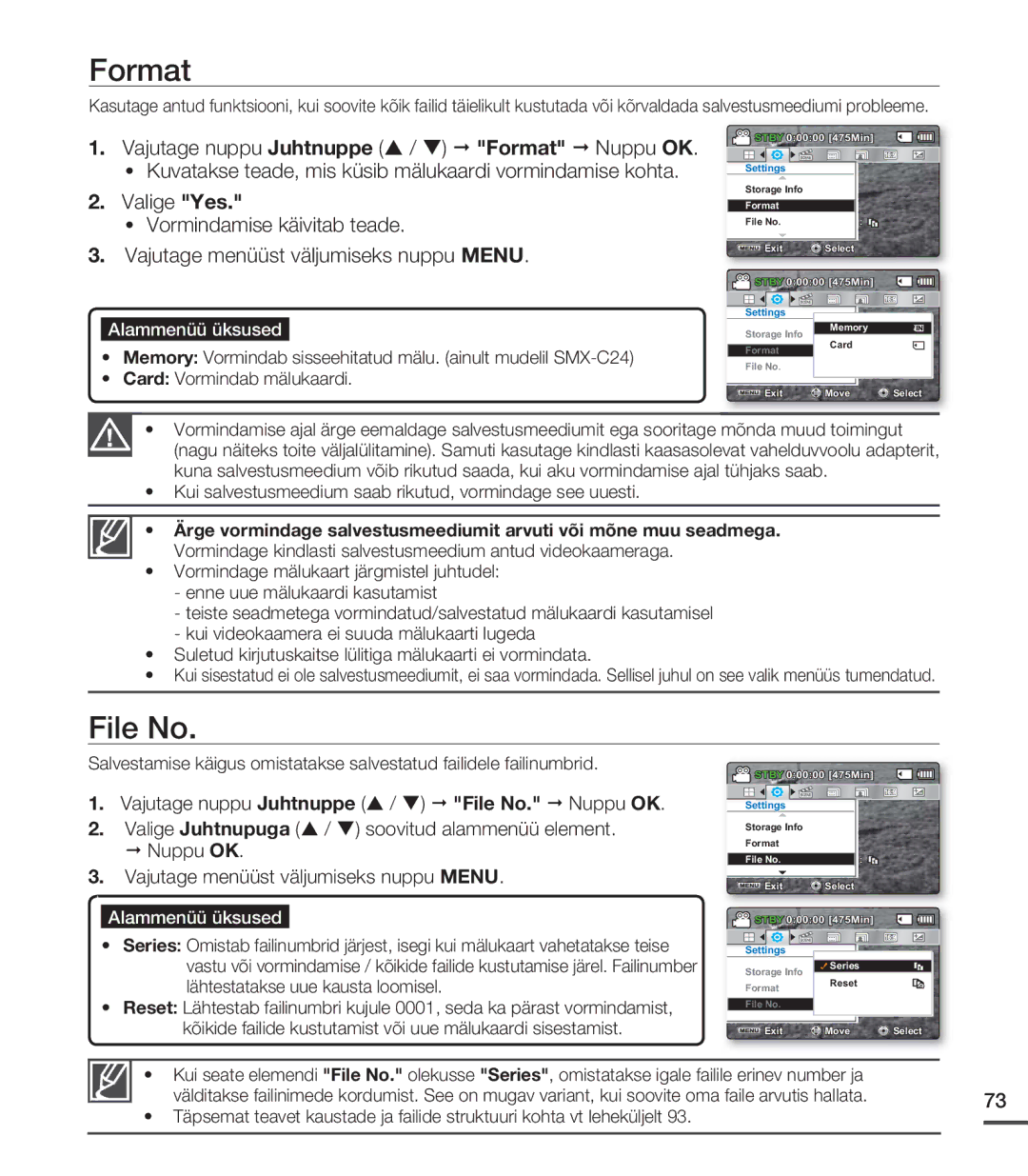 Samsung SMX-C20BP/XEB, SMX-C20BP/EDC manual Format, File No 