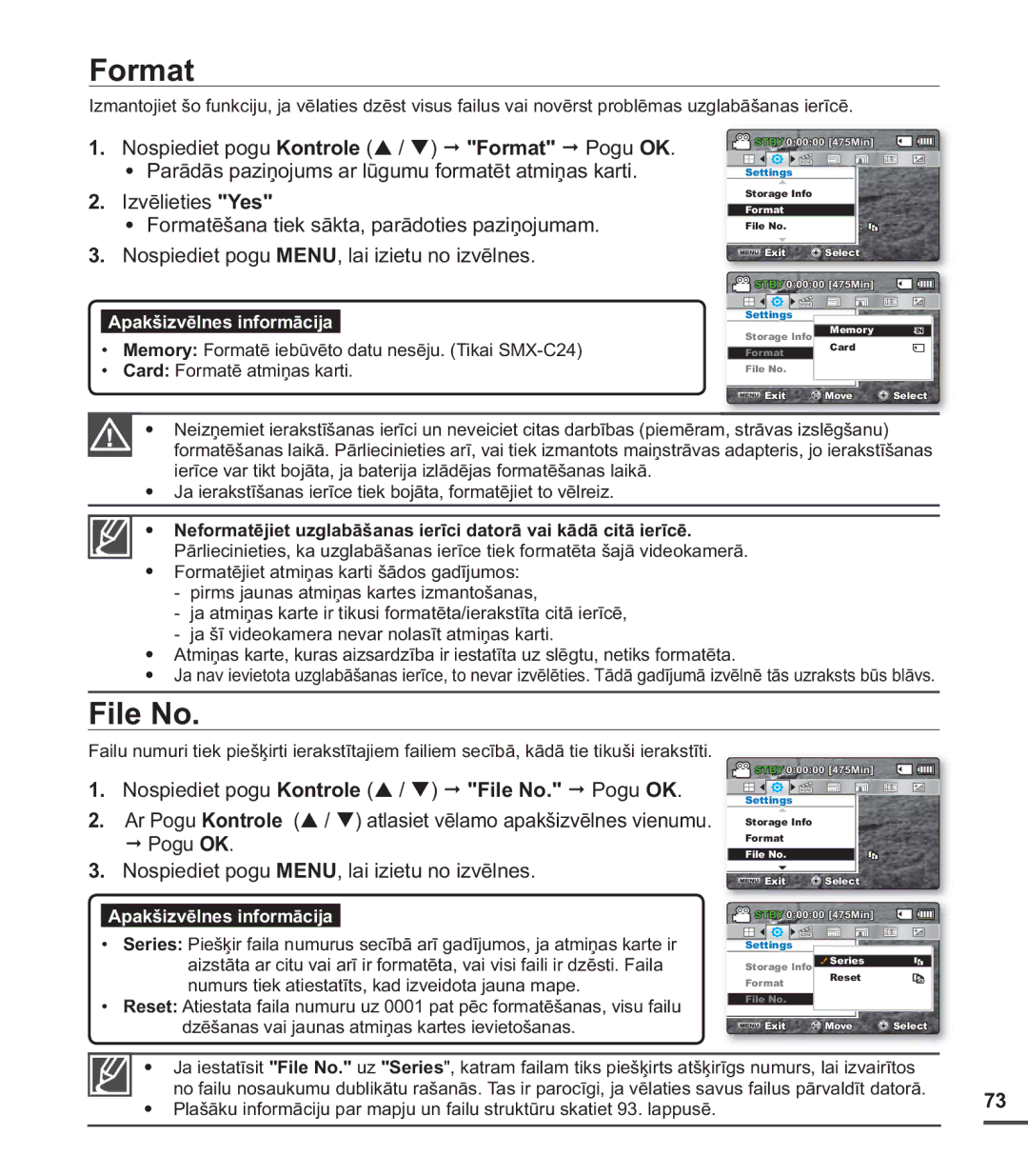 Samsung SMX-C20BP/XEB, SMX-C20BP/EDC manual Format, File No 