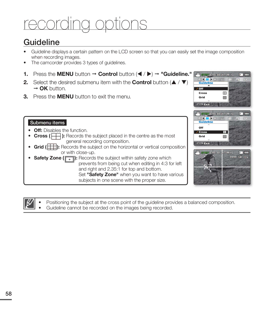 Samsung SMX-C20BP/XEK, SMX-C24BP/EDC, SMX-C200LP/EDC, SMX-C20RP/EDC, SMX-C20LP/XEU, SMX-C20LN/XAA, SMX-C200RP/EDC Guideline 