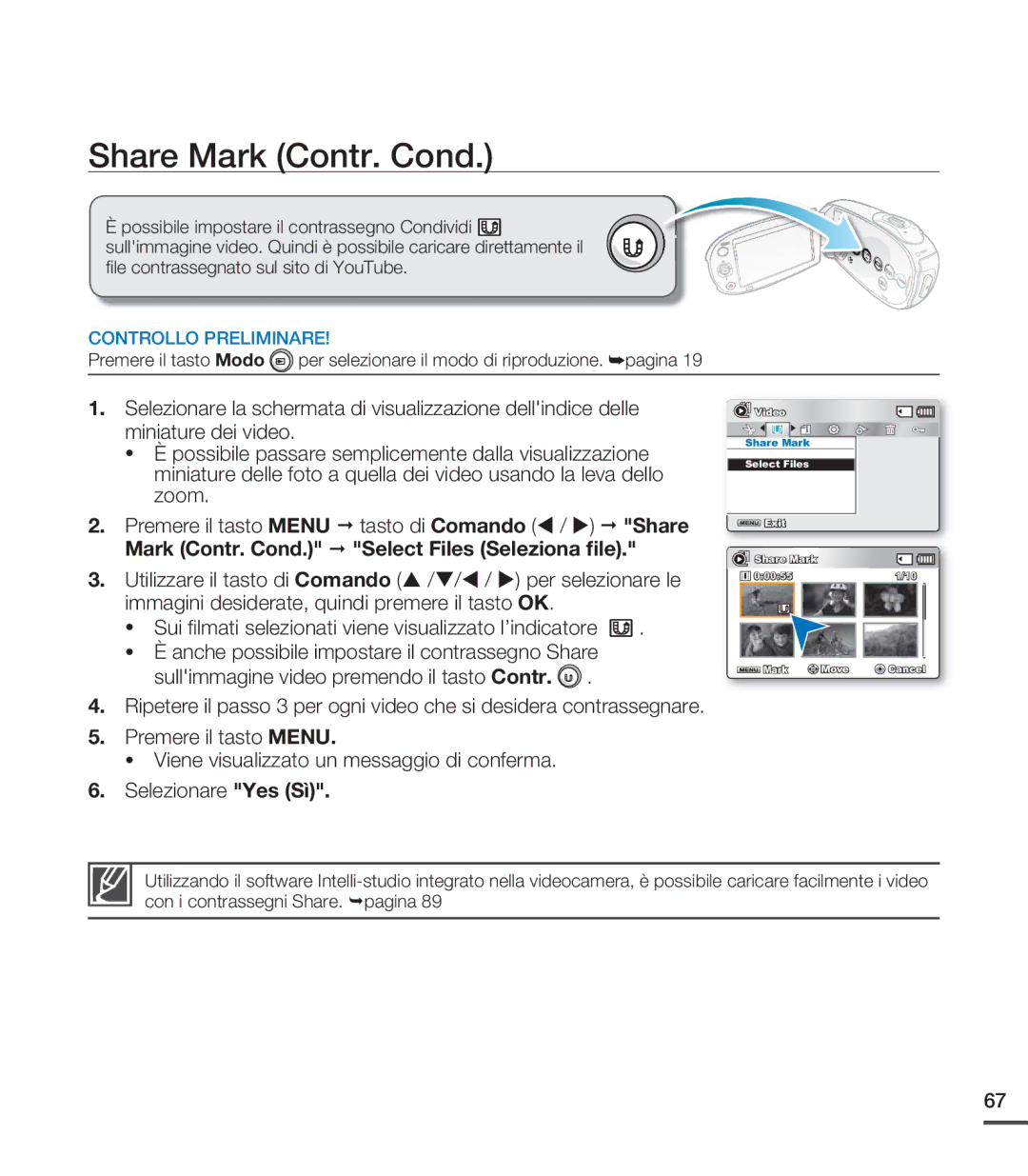 Samsung SMX-C20LP/EDC, SMX-C24BP/EDC, SMX-C20RP/EDC, SMX-C20UP/EDC, SMX-C20BP/EDC, SMX-C24LP/EDC manual Share Mark Contr. Cond 