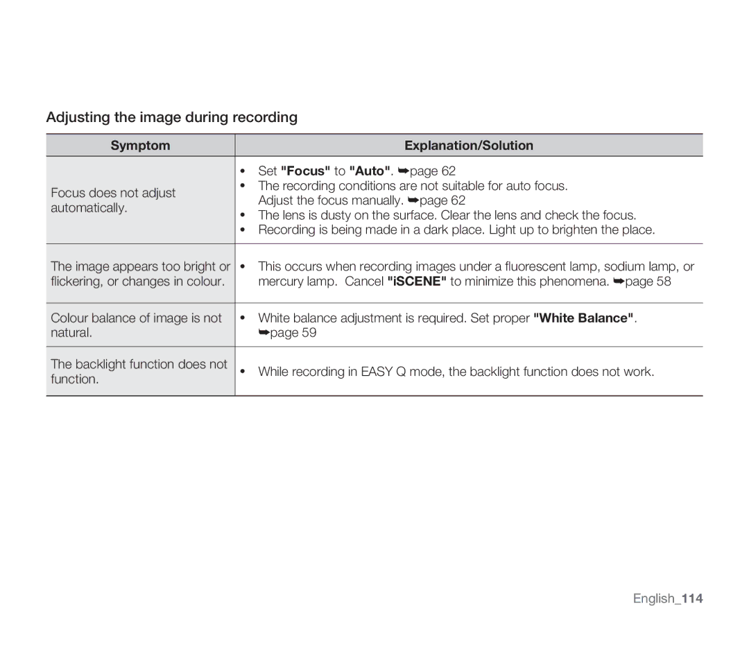 Samsung SMX-F30(0)SP, SMX-F33(2)RP, SMX-F33(2)BP, SMX-F30(0)RP, SMX-F30(0)LP user manual Adjusting the image during recording 