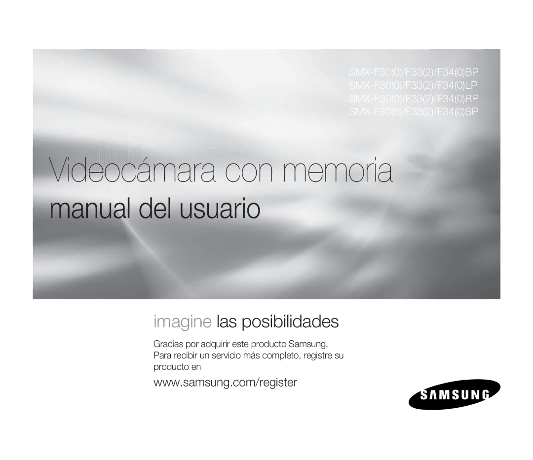 Samsung SMX-F30RP/EDC, SMX-F30SP/EDC, SMX-F30BP/EDC, SMX-F34BP/EDC, SMX-F30LP/EDC manual Videocámara con memoria 