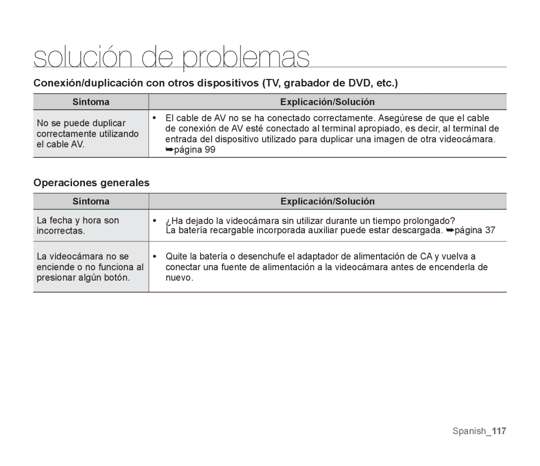 Samsung SMX-F30LP/CAN, SMX-F30SP/EDC, SMX-F30RP/EDC, SMX-F30BP/EDC, SMX-F34BP/EDC, SMX-F30LP/EDC manual Operaciones generales 