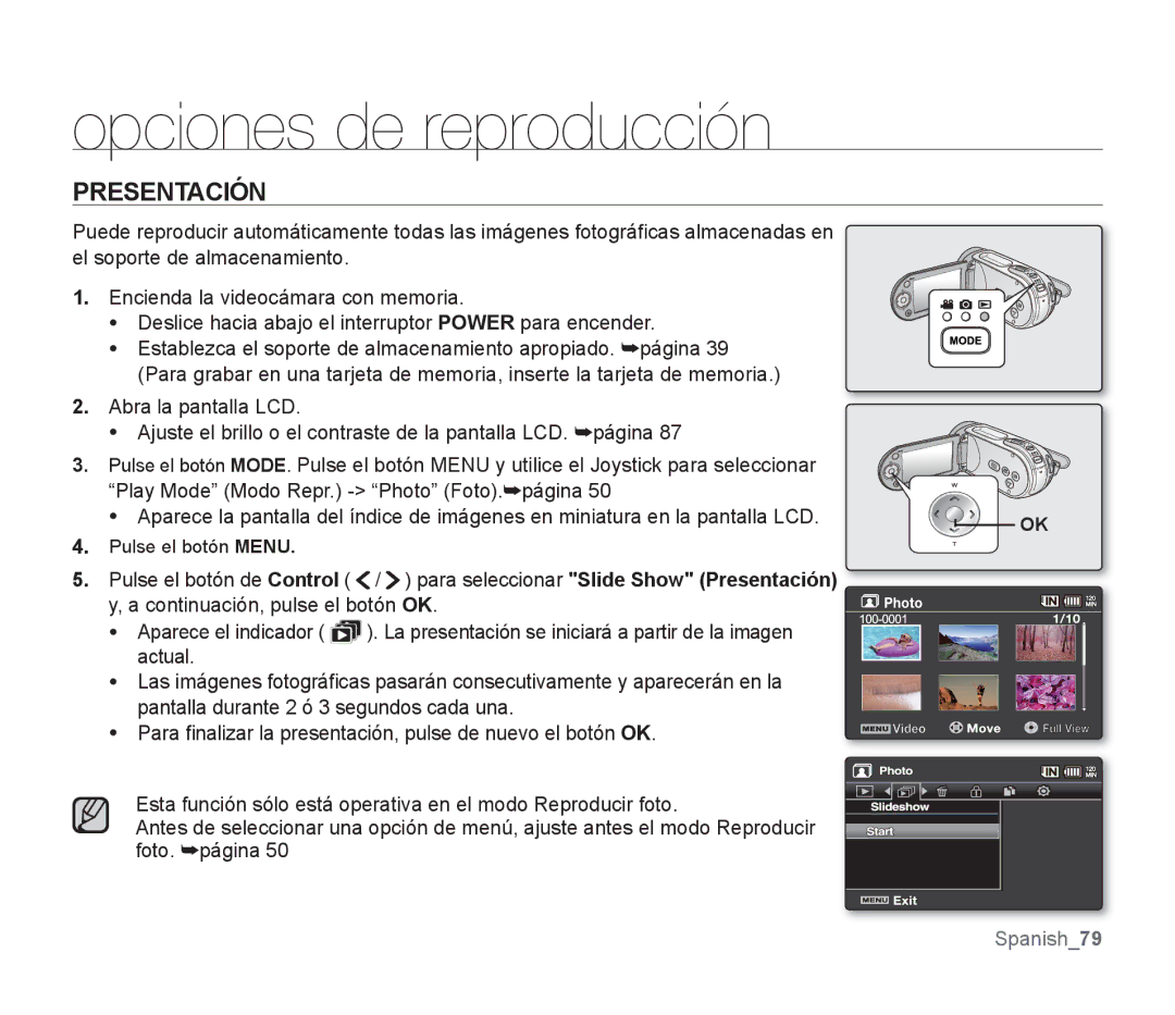 Samsung SMX-F30LP/EDC, SMX-F30SP/EDC, SMX-F30RP/EDC, SMX-F30BP/EDC, SMX-F34BP/EDC, SMX-F30SP/MEA, SMX-F30LP/CAN Presentación 