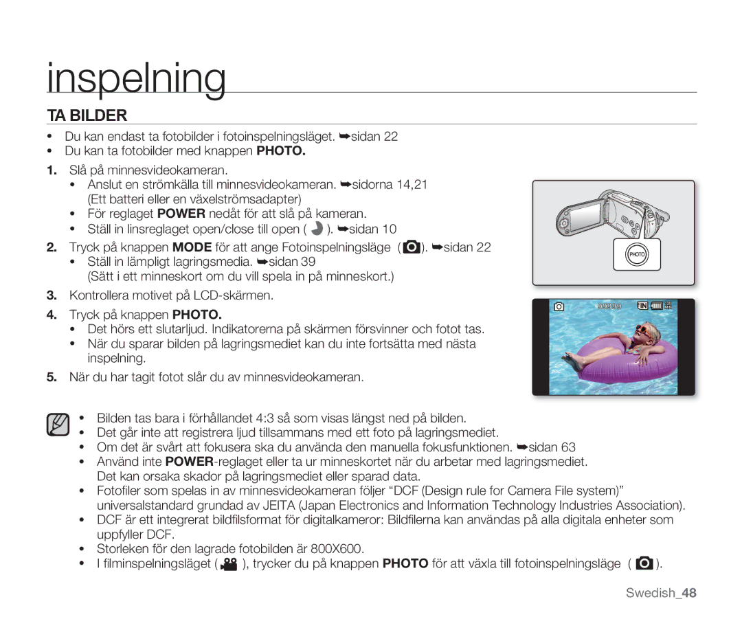 Samsung SMX-F33BP/EDC, SMX-F30RP/EDC, SMX-F30BP/EDC, SMX-F34BP/EDC, SMX-F300BP/EDC, SMX-F30LP/EDC manual TA Bilder 