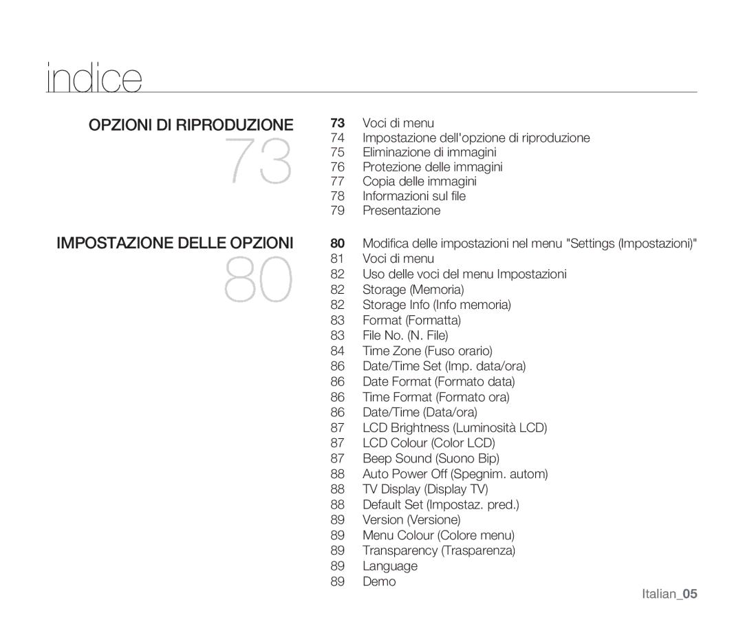 Samsung SMX-F30SP/EDC, SMX-F33BP/EDC, SMX-F30RP/EDC, SMX-F30BP/EDC manual Opzioni DI Riproduzione, Impostazione Delle Opzioni 