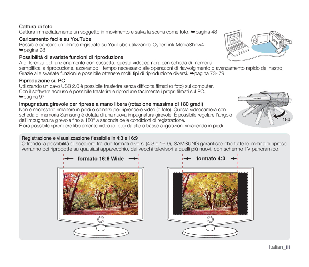 Samsung SMX-F30BP/EDC, SMX-F33BP/EDC, SMX-F30SP/EDC, SMX-F30RP/EDC, SMX-F34BP/EDC, SMX-F34SP/EDC manual Formato 169 Wide 