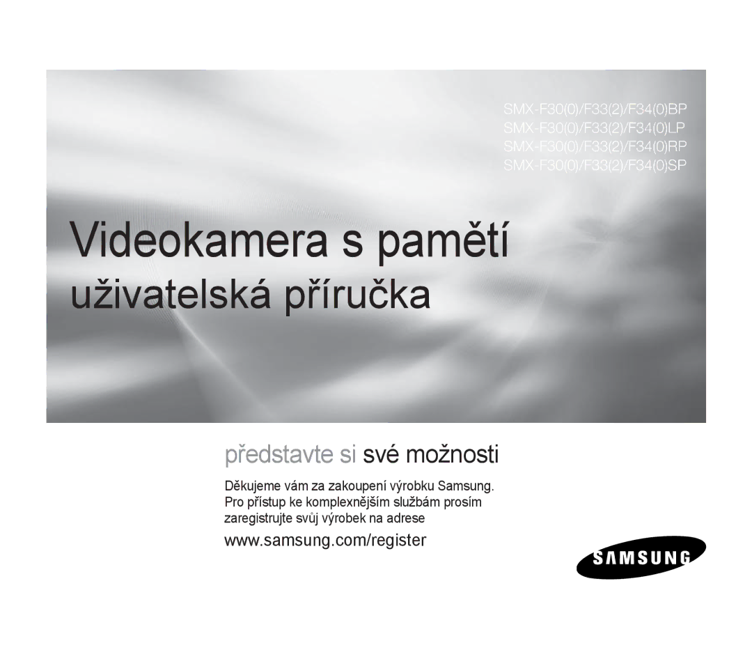 Samsung SMX-F30SP/EDC, SMX-F33BP/EDC, SMX-F30RP/EDC, SMX-F30BP/XEU, SMX-F30BP/EDC, SMX-F30LP/EDC manual Videokamera s pamětí 