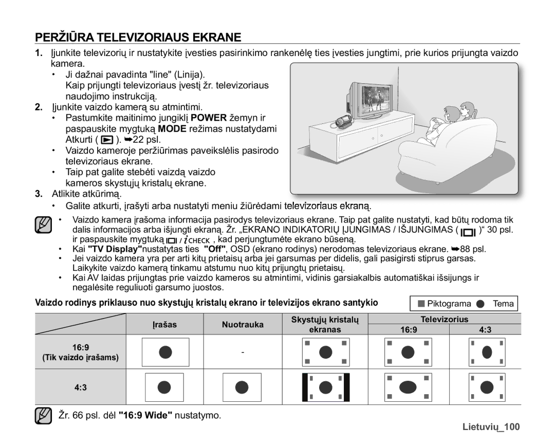 Samsung SMX-F30LP/XEB 35ä,ǋ5$7/9,=25,$86.5$1, Ndphud, 9DLGRNDPHURMHSHUåLǌULPDVSDYHLNVOơOLVSDVLURGR, Piktograma 