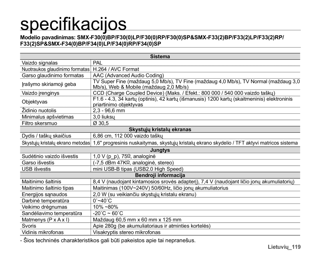 Samsung SMX-F30BP/XEB 9DLGRVLJQDODV, $$&$Gydqfhg$Xglr&Rglqj, 9DLGRƳUHQJLQ\V, 2EMHNW\YDV, SulduwlqlprRemhnw\Ydv 