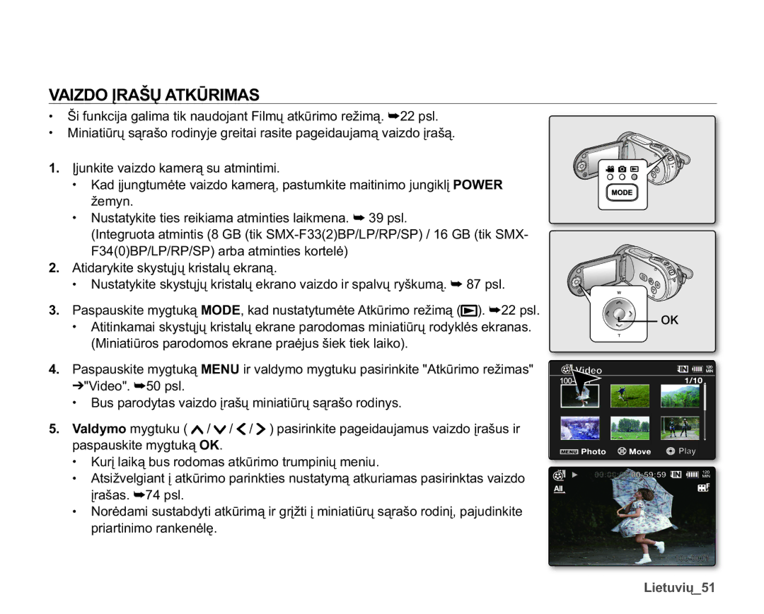 Samsung SMX-F33BP/XEB, SMX-F30LP/XEB manual $,=2Ʋ5$âǏ$7.ǋ5,0$6, 1XVWDW\NLWHWLHVUHLNLDPDDWPLQWLHVODLNPHQD²SVO 