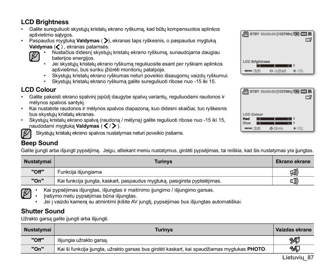 Samsung SMX-F33BP/XEB, SMX-F30LP/XEB, SMX-F30BP/XEB manual %Uljkwqhvv, &Rorxu, HHS6RXQG, 6KXWWHU6RXQG,  On 