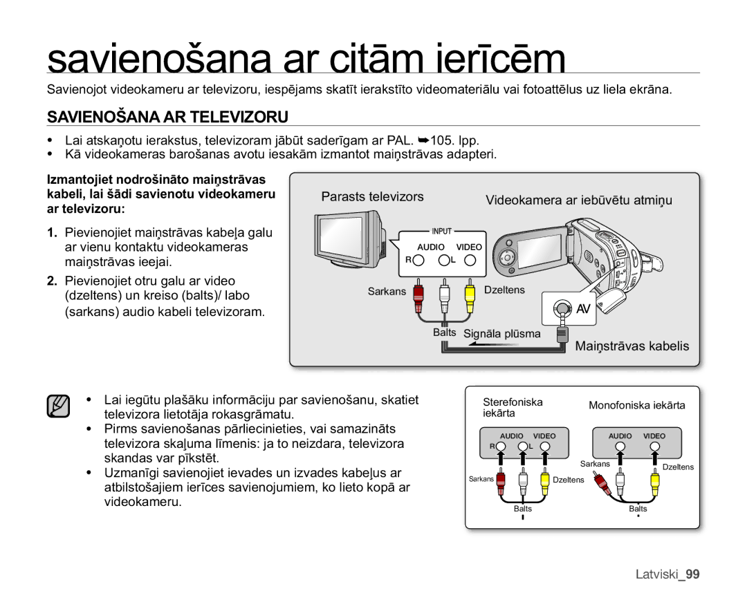 Samsung SMX-F33BP/XEB, SMX-F30LP/XEB manual $9,12â$1$$57/9,=258, PDQWRMLHWQRGURãLQƗWRPDLƼVWUƗYDV, DuWhohylrux 