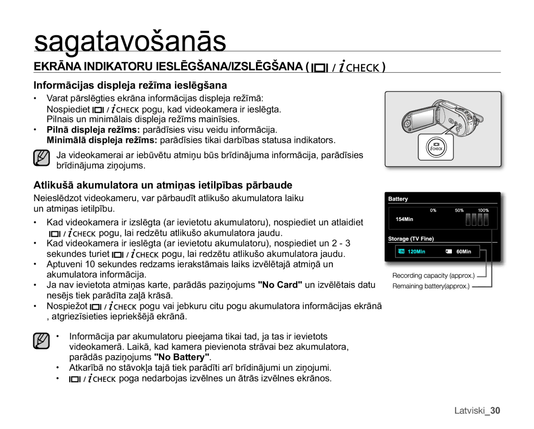 Samsung SMX-F33BP/XEB, SMX-F30LP/XEB manual 5Ɩ1$,1,.$7258,6/Ɯ*â$1$,=6/Ɯ*â$1$ , QIRUPƗFLMDVGLVSOHMDUHåƯPDLHVOƝJãDQD 