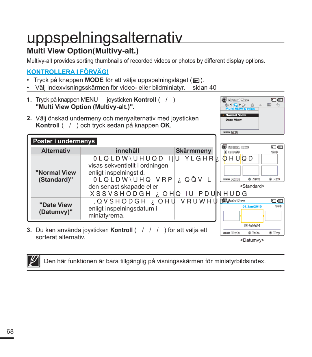 Samsung SMX-F400BP/EDC manual Multi View OptionMultivy-alt, Multi View Option Multivy-alt,  0LQLDW\UHQVRP¿QQVL 