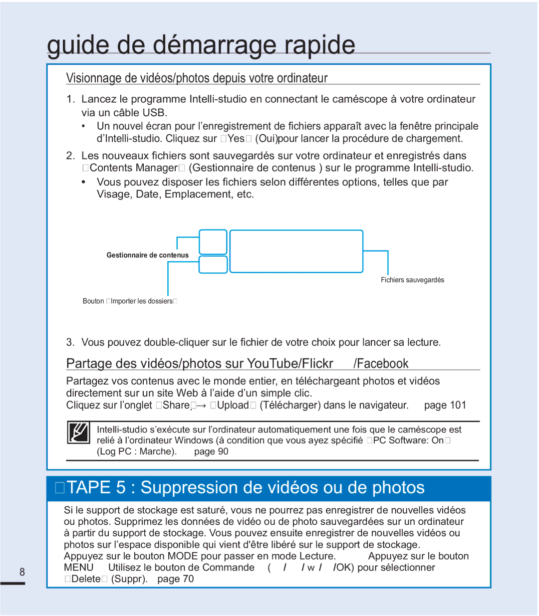 Samsung SMX-F44BP/EDC, SMX-F40SP/EDC, SMX-F400BP/EDC Visionnage de vidéos/photos depuis votre ordinateur, YLDXQFkEOH86% 