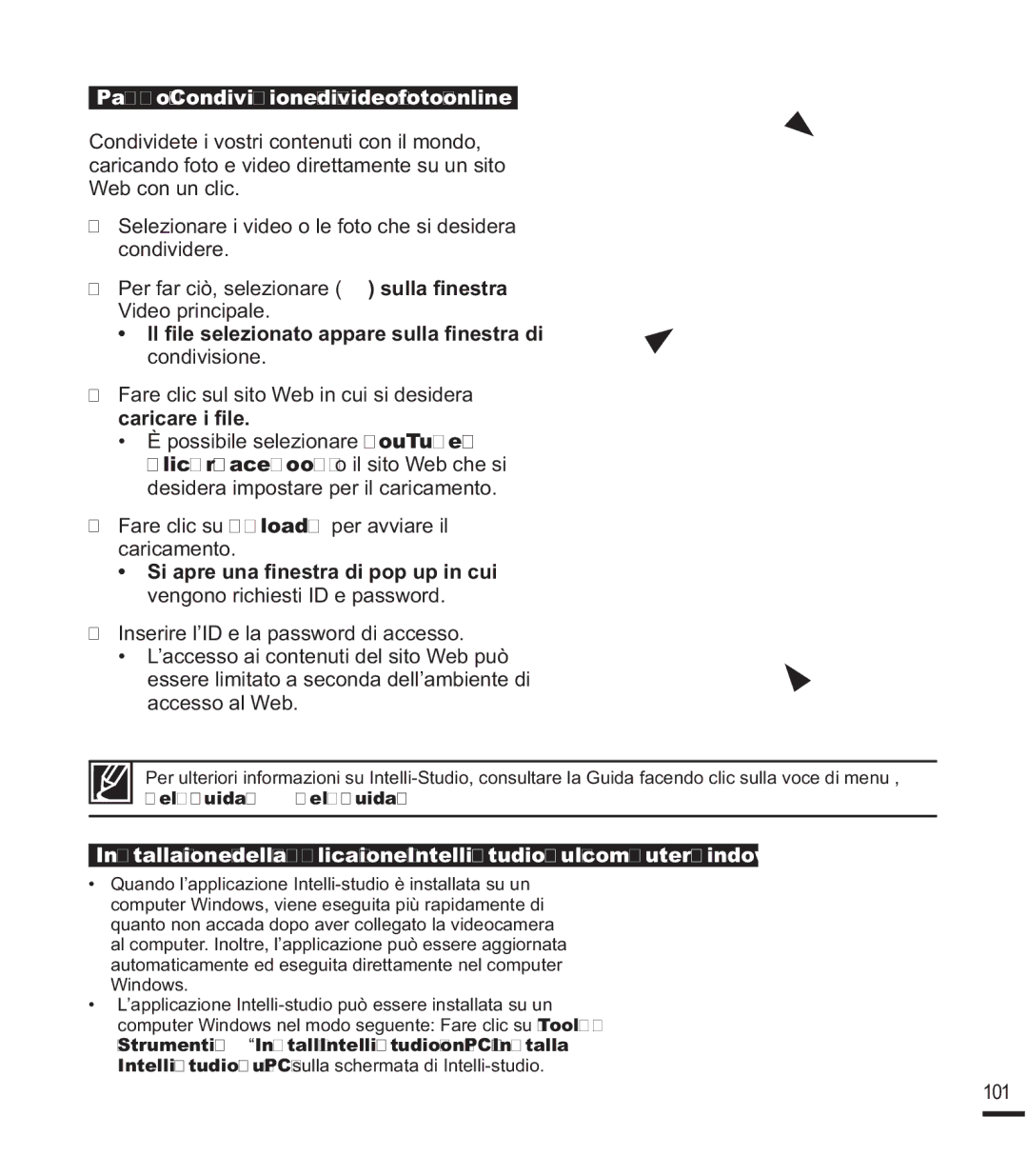 Samsung SMX-K40SP/EDC manual Fare clic sul sito Web in cui si desidera, FdulfduhL¿Oh, 101, Help Guida p Help Guida 