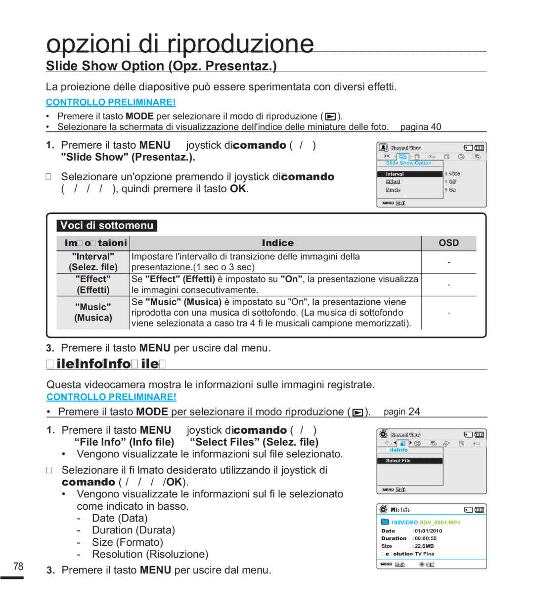 Samsung SMX-F43SP/EDC manual 6OLGH6KRZ2SWLRQ2S3UHVHQWD, File Info Info File, 6OLGH6KRZ3UHVHQWD, Iihfw 