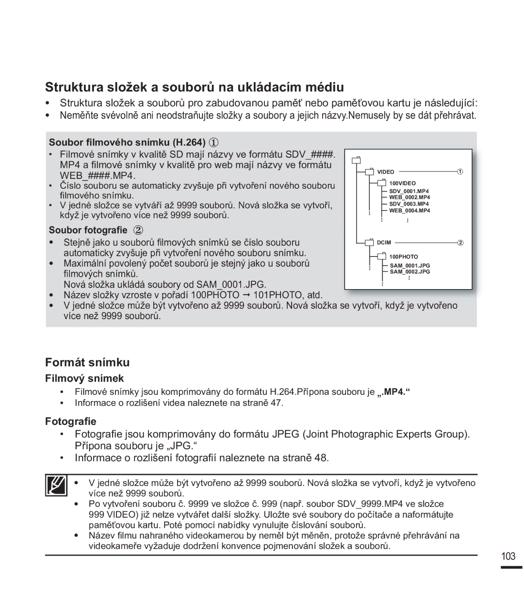 Samsung SMX-K40SP/EDC, SMX-F40SP/EDC manual 6WUXNWXUDVORåHNDVRXERUĤQDXNOiGDFtPPpGLX, Formát snímku, Filmový snímek 