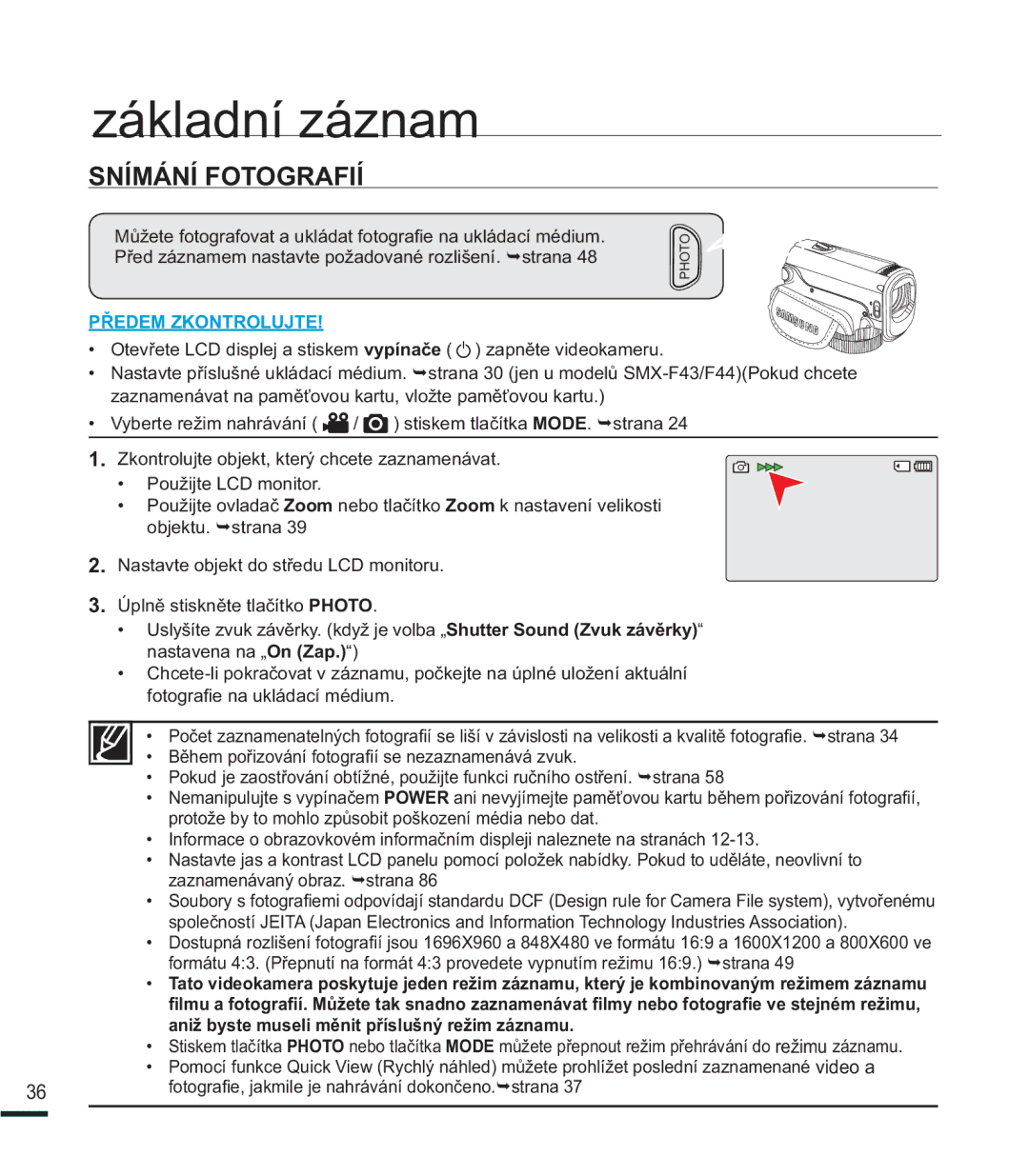 Samsung SMX-F40BP/EDC manual 61Ë0È1Ë272*5$,Ë, 1DVWDYWHREMHNWGRVWĜHGX/&PRQLWRUX,  ÒSOQČVWLVNQČWHWODþtWNRPHOTO 