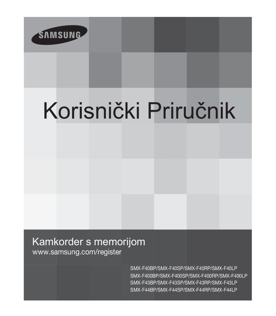 Samsung SMX-K45BP/EDC, SMX-K40SP/EDC, SMX-K40LP/EDC, SMX-K400BP/EDC manual Caméscope à mémoire, Manuel dutilisation 