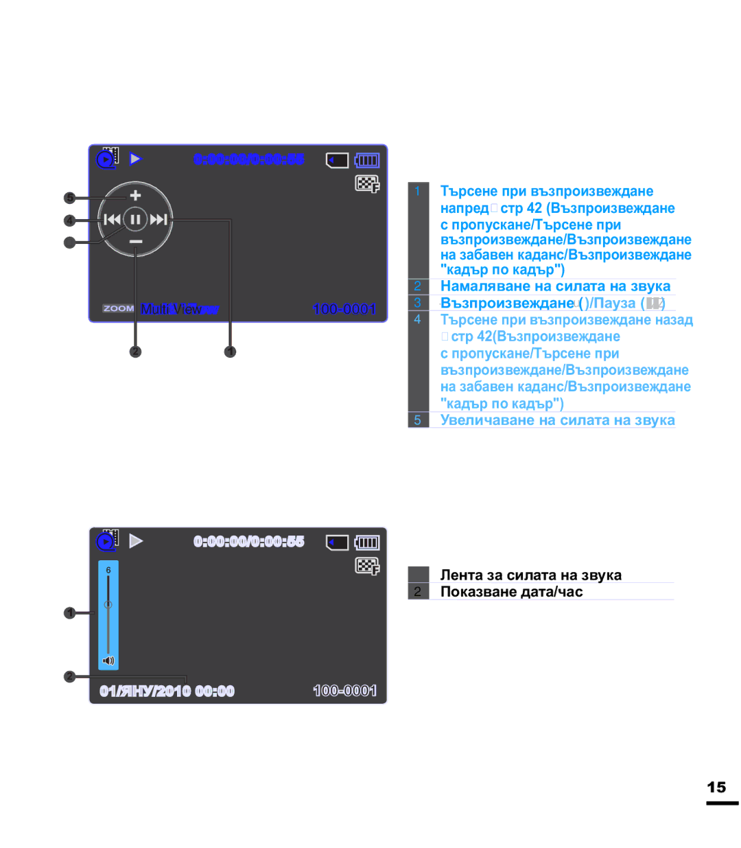 Samsung SMX-F40BP/EDC, SMX-F44BP/EDC manual Ɋɟɠɢɦȼɴɡɩɪɨɢɡɜɟɠɞɚɧɟɧɚɮɢɥɦ Ȿɞɢɧɢɱɧɨɋɢɥɚɧɚɡɜɭɤɚ 