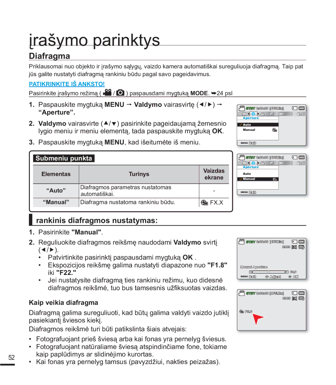 Samsung SMX-K40BP/XEB manual Ldiudjpd, UdqnlqlvGldiudjprvQxvwdw\Pdv, ³$SHUWXUH´, Iki, DlsYhlnldGldiudjpd 