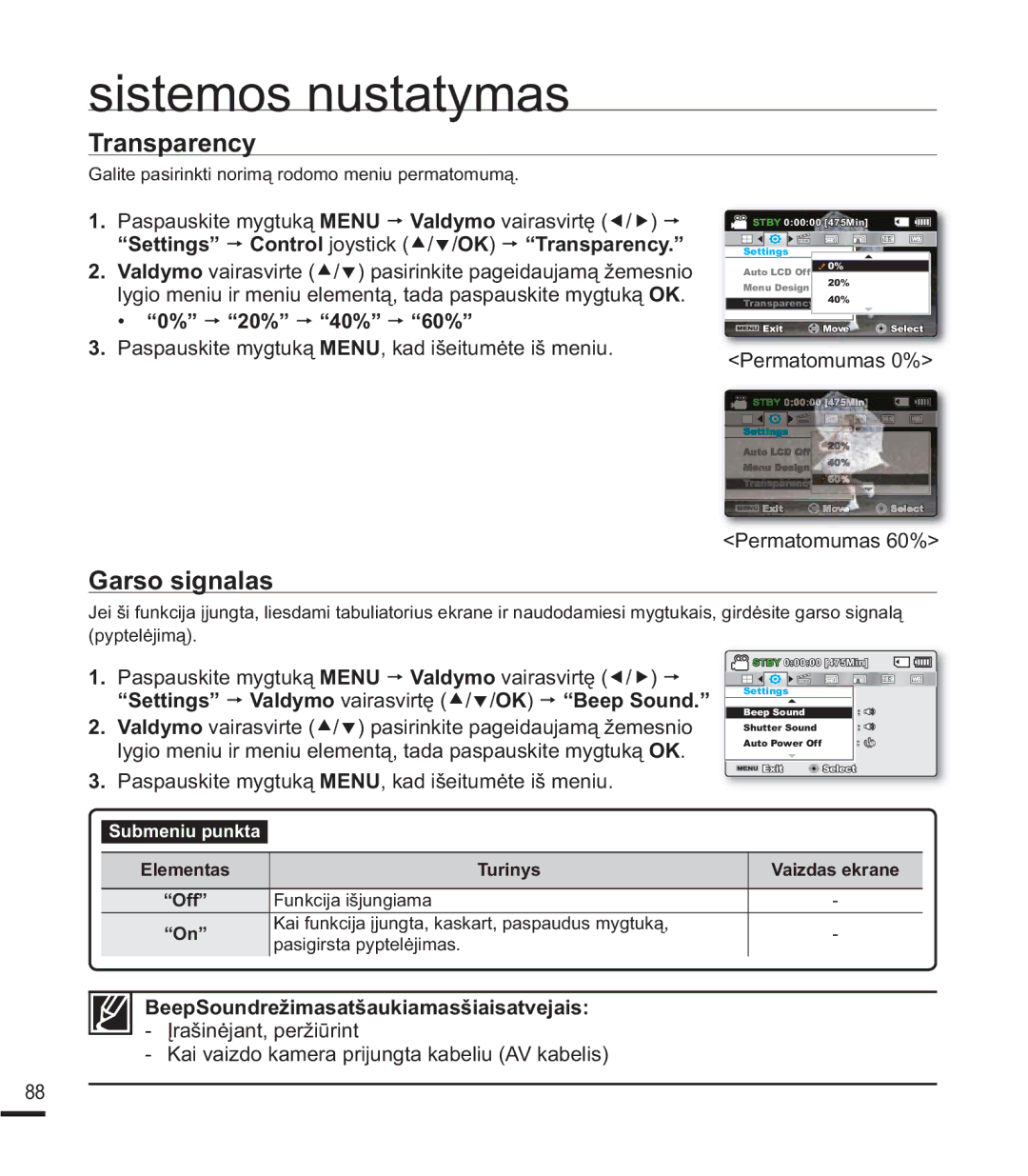 Samsung SMX-K40BP/XEB manual 7UDQVSDUHQF, DuvrVljqdodv,  ³´ p ³´ p³´ p³´, 3HUPDWRPXPDV 3HUPDWRPXPDV 