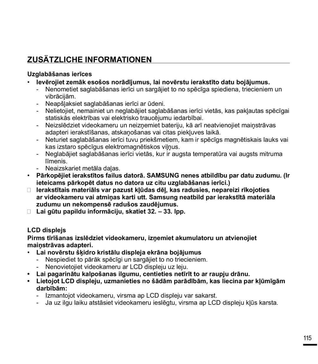 Samsung SMX-K40BP/XEB manual =86b7=/,&+,1250$7,211, 8JODEƗãDQDVLHUƯFHV, Glvsohmv, PdlƽvwuɨydvDgdswhul, Gdueưeɨp 