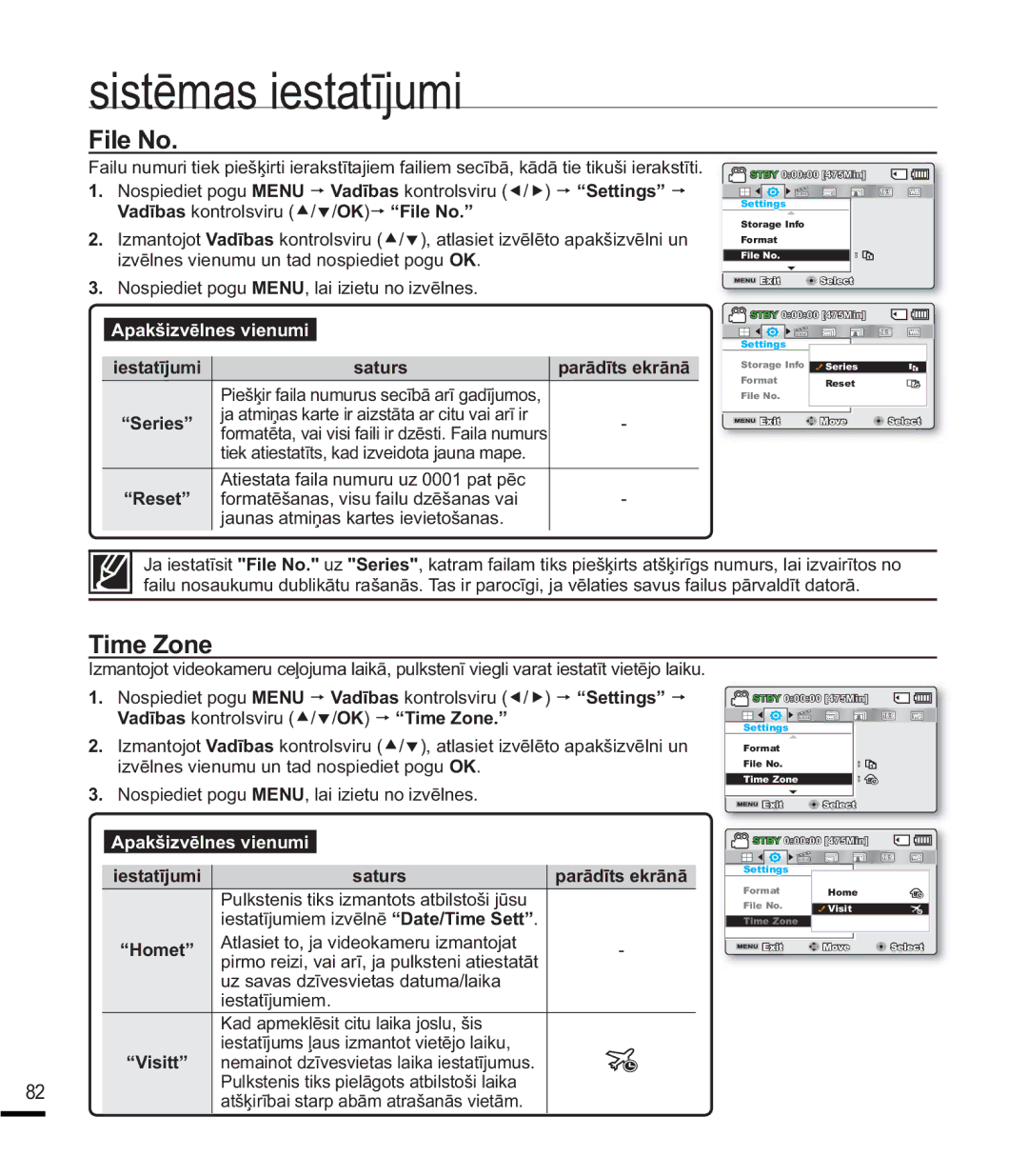 Samsung SMX-K40BP/XEB, SMX-F44BP/EDC, SMX-F40BP/XEB LOH1R, 7LPH=RQH, 9DGƯEDVNRQWUROVYLUXcd2.p³LOH1R´, ³+RPHt´ 