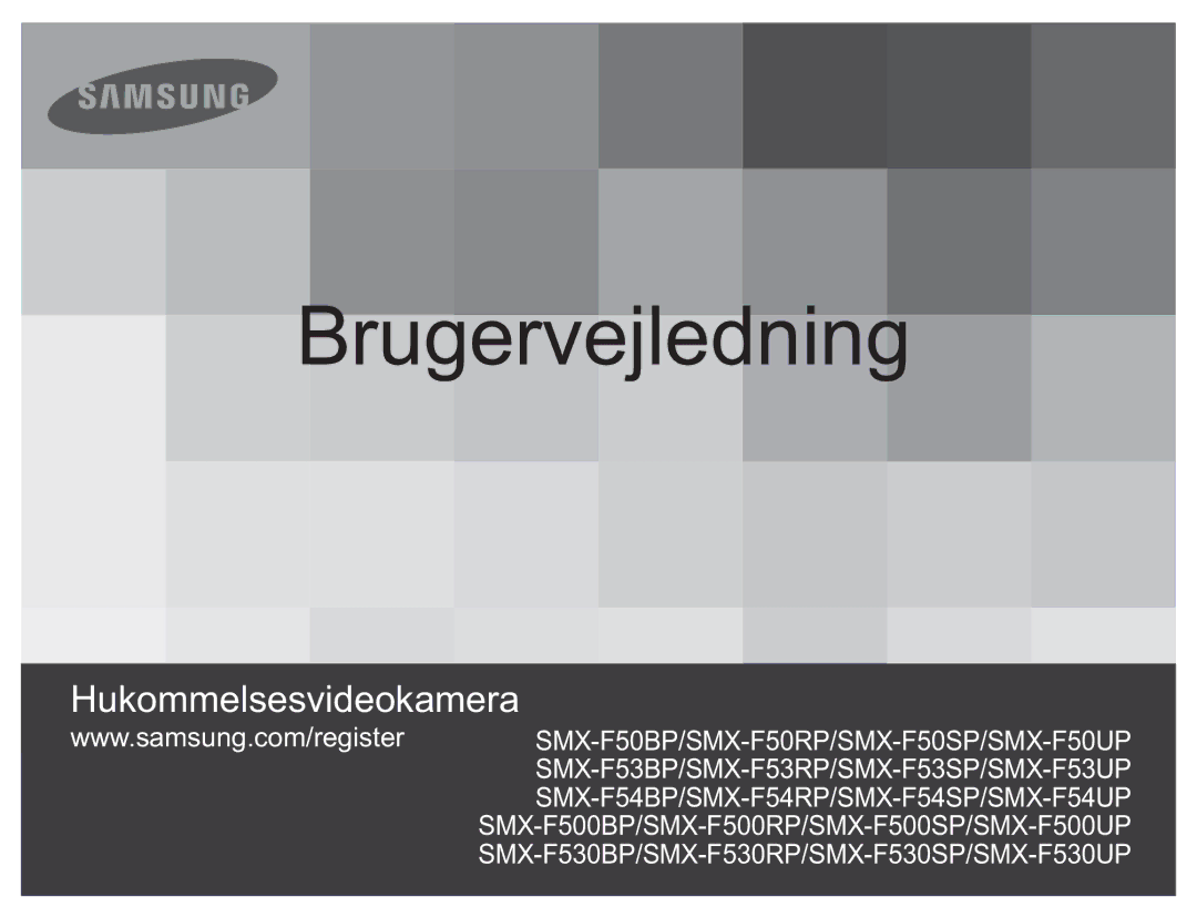 Samsung SMX-F50RP/EDC, SMX-F50BP/EDC, SMX-F50SP/EDC manual Brugervejledning 