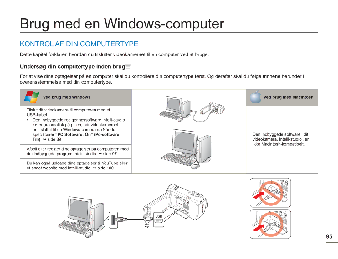 Samsung SMX-F50BP/EDC Brug med en Windows-computer, Kontrol AF DIN Computertype, Undersøg din computertype inden brug 